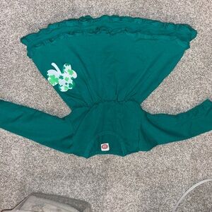 Baby NB Green Long Sleeve Dress with Shamrock Design st Patrick’s day